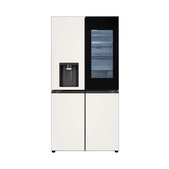 LG 오브제컬렉션 냉장고 얼음정수기냉장고 퓨어프레시 글라스 820L 베이지 (프리미엄케어)