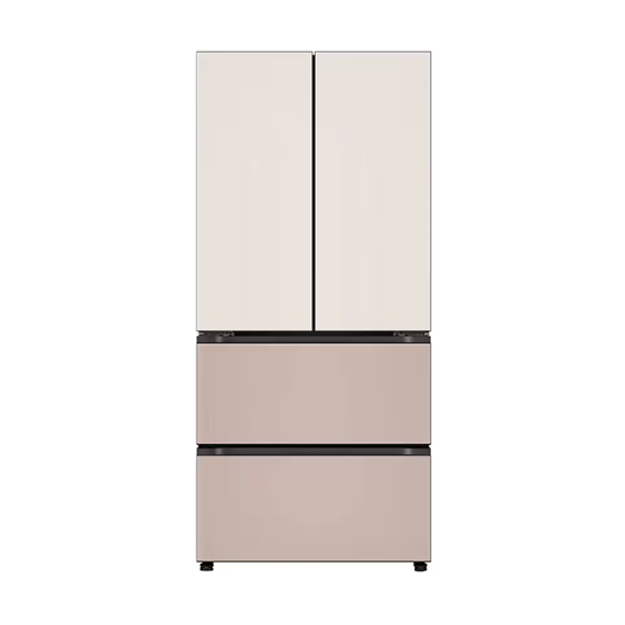 LG 디오스 오브제컬렉션 김치냉장고 AI 김치톡톡 스탠드 Fit & Max 480L 토프 아몬드 (글라스) (스탠다드 케어)
